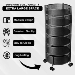 6 Layer Round Shape Kitchen Rack