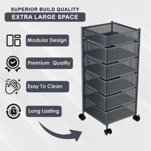 6 Layer Square Shape Kitchen Rack